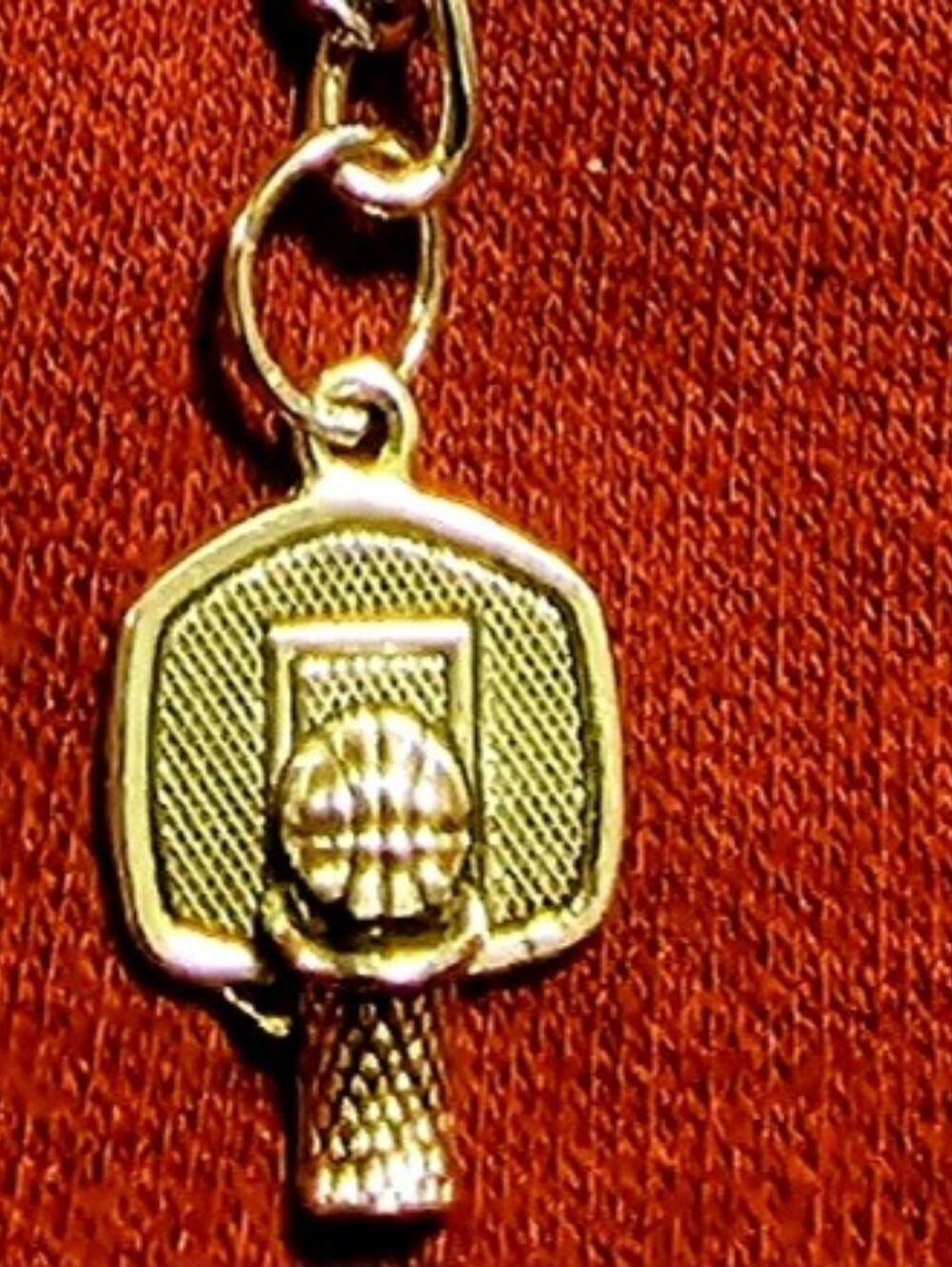 Silver or Black Chain Pendant Necklace - BASKETBALL CHARM Men/Women Jewelry - Picture 4 of 6